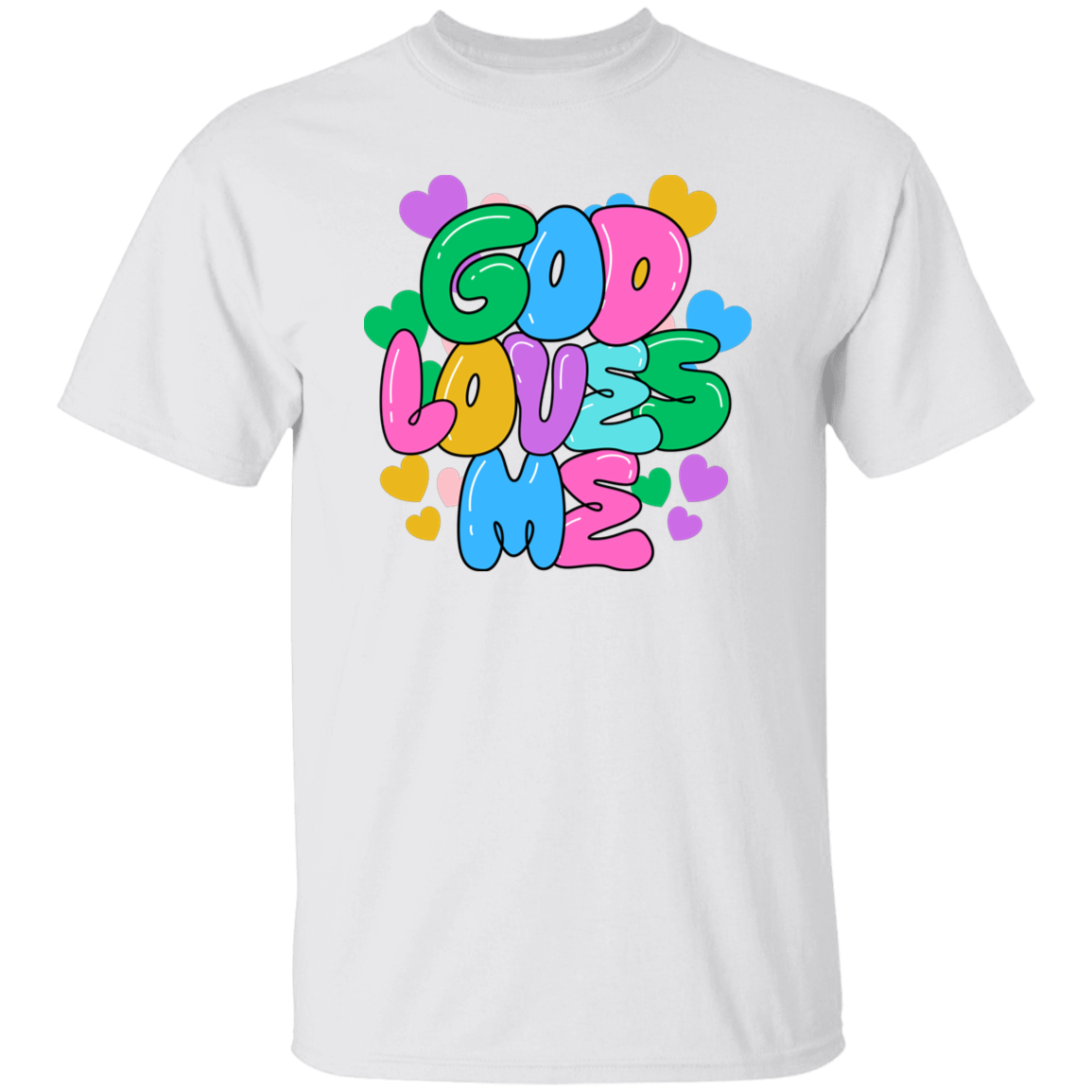 God Loves Me Bubble T-Shirt