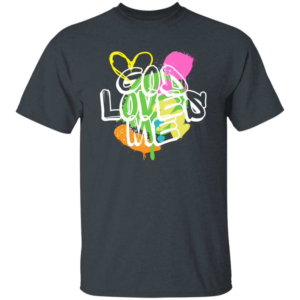 God Loves Me Graffiti Design T-Shirt