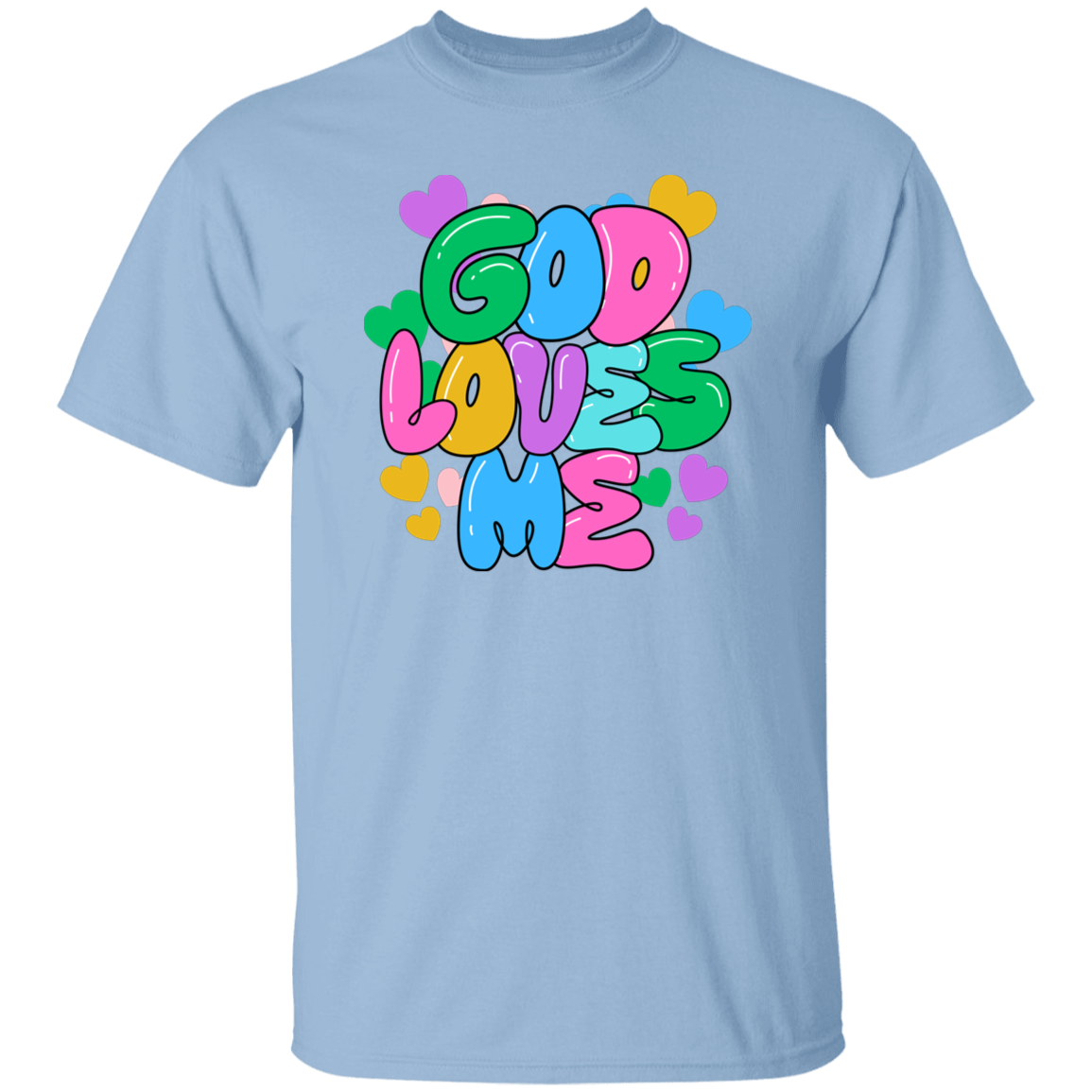 God Loves Me Bubble T-Shirt